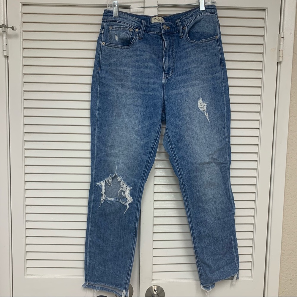 Madewell High Waist Slim Boy Jeans 28